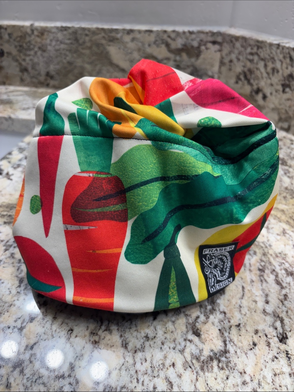 Fraser Design Colorful Vegetable Print fleece lined hat - Picture 5 of 9